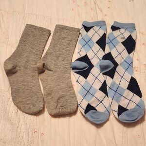 Amazon Essentials Preppy Plaid Crew Socks